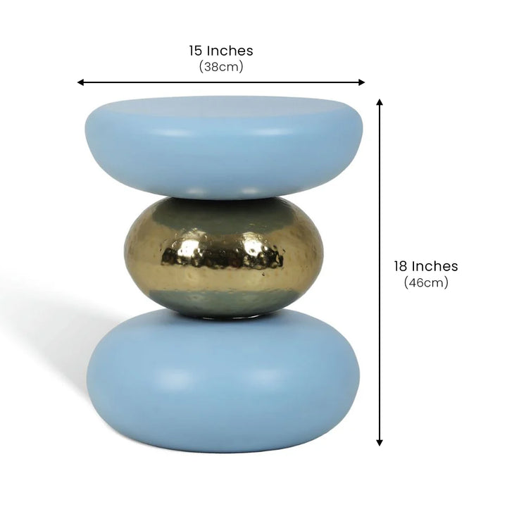 Golden Circle Table Sky Blue