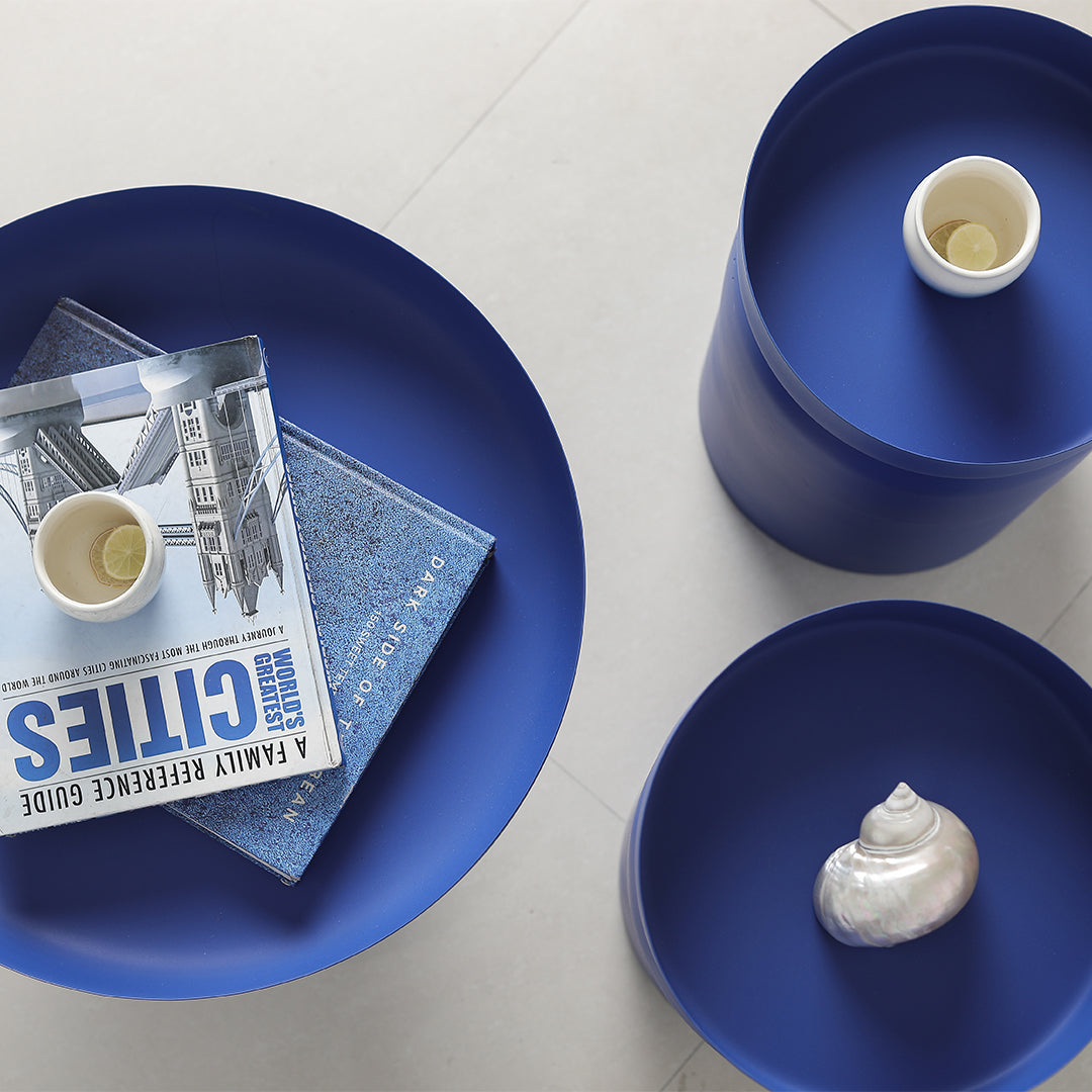 The New York Table Set of 3 Lista Blue