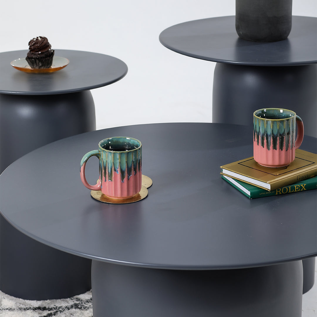 The Elegant Table set of 3 Solid Grey