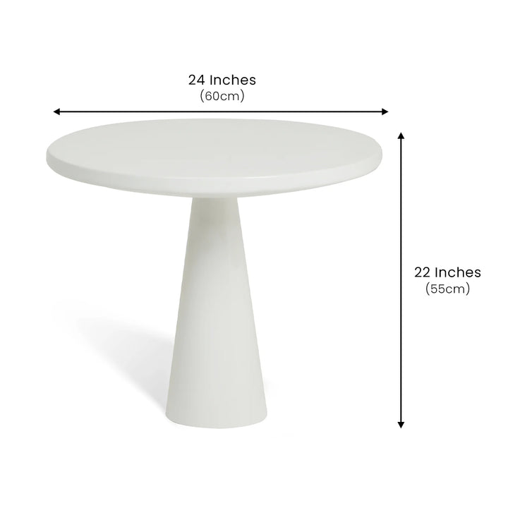 Contemporary Metal Table White