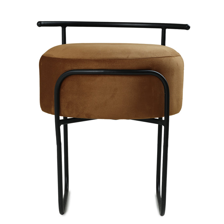 Jude Pouffe Black with Brown