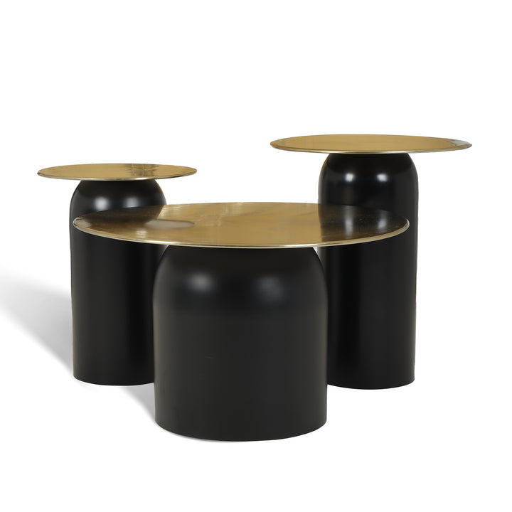 The Elegant Table set of 3 Black & Gold